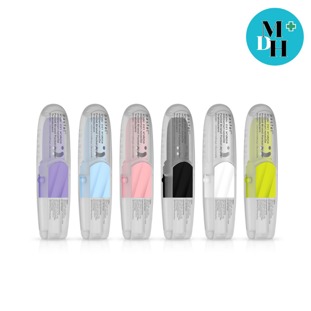 Pastel Brand Pocket Inhaler Translucent ยาดม ตรา พาสเทล ชนิดพกพา หลอดใส จำนวน 1หลอด (21454)
