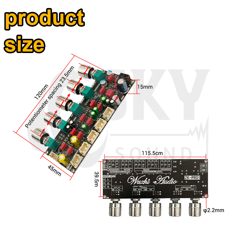 SKYSOUND ZK PRO1 Pre-Ampliifer Board Front-End บอร์ด Tone แผ่นปริมาณ Preamp Mixer Board สำหรับเครื่องขยายเสียง JRC2068 ราคา ถูกที่สุด ดีลบีเคเค แกลเลอรีภาพที่ 7