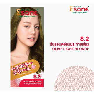 Esane Hair Color Cream อีซาเน่ คัลเลอร์ ครีม ครีมเปลี่ยนสีผม ครีมย้อมผม 100 มล.8.2 สีบลอนด์อ่อนประกายเขียว