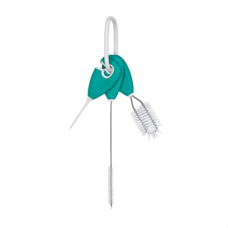 OXO Tot Straw &amp; sippy cup top cleaning set Teal ชุดแปรงทำความสะอาด สำหรับแก้วหัดดื่ม