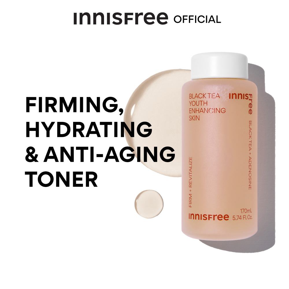 innisfree Black tea youth enhancing skin 170ml อินนิสฟรี โทนเนอร์ชาดำ คืนผิวเฟิร์ม ฟื้นฟูผิวอ่อนล้า ผิวชุ่มชื้นกระจ่างใส