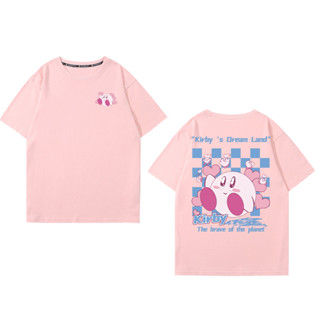 New Star Kirby หมากรุกแขนสั้นเสื้อยืดผ้าฝ้ายหญิงน่ารักเกมแขนสั้น