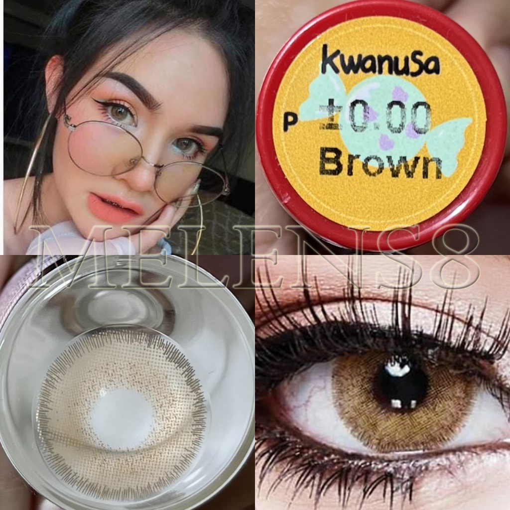*มีค่าสายตา* คอนแทคเลนส์ Kwanusa บิ๊กอาย ตาโต ละมุม สายฝอ เบาเบา ลายขายดี สีเทา สีน้ำตาล