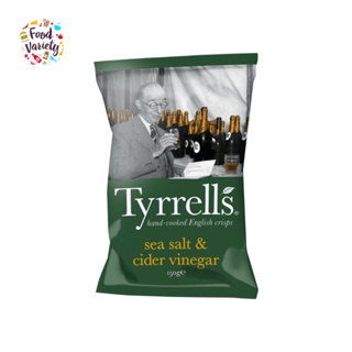 Tyrrells Sea Salt &amp; Cider Vinegar Sharing Crisps 150g ไทเรล น้ำส้มสายชูหมักเกลือทะเลแบบทอดกรอบ 150 กรัม