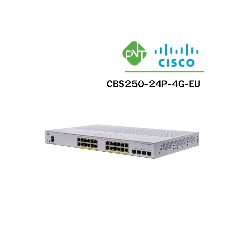 Switch Cisco CBS250 Smart 24-port GE, PoE, 4x1G SFP - CBS250-24P-4G-EU