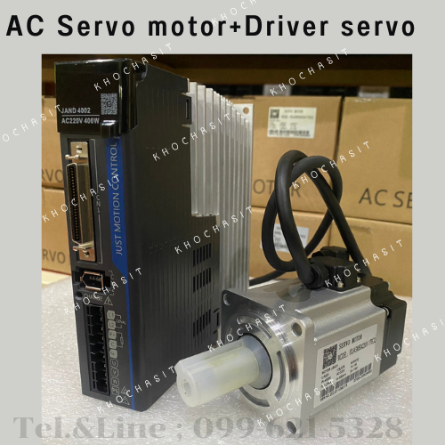AC เซอร์โว มอเตอร์+ไดรฟ์ AC Servo motor+ Driver servo 400W 220V & With brake ยี่ห้อ JMC