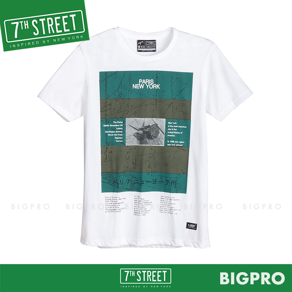 เสื้อยืด 7th Street เซเว่นสตรีท รุ่น Paris NY (ขาว) NPN001 ของแท้