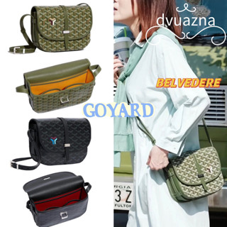 แบรนด์ใหม่ 100% ของแท้ GOYARD BELVEDERE กระเป๋าสะพายไหล่ข้างหนึ่ง