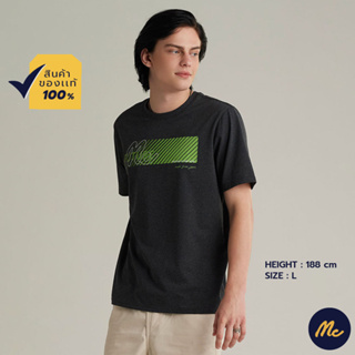 Mc JEANS เสื้อยืดแขนสั้นผู้ชาย สีดำ MTSZA62