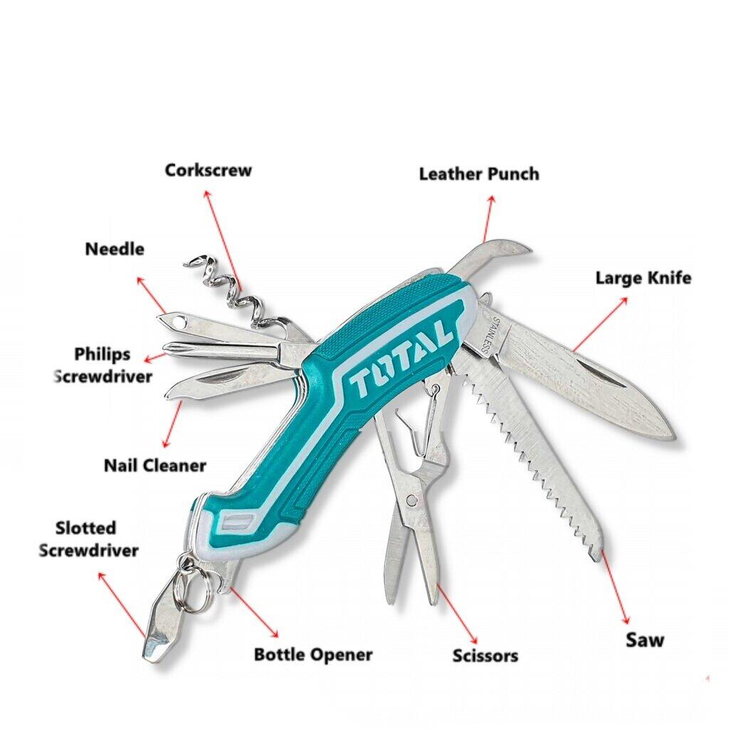 Total มีดพกอเนกประสงค์ 12 in 1 รุ่น THMFK0126 ( Multi-function Knife ) มีดพก