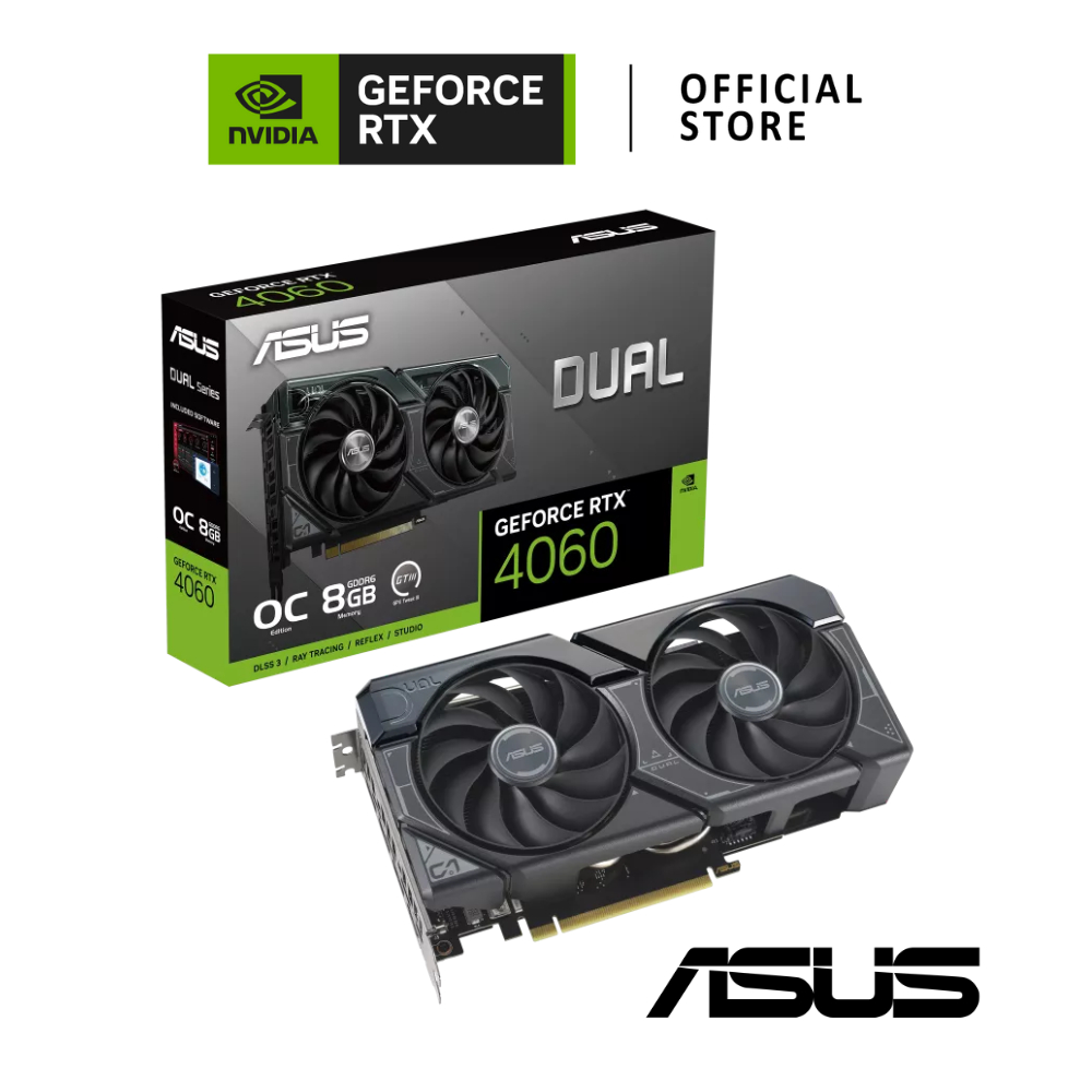 ASUS NVIDIA® GeForce RTX™ 4060 DUAL 8GB OC การ์ดจอ