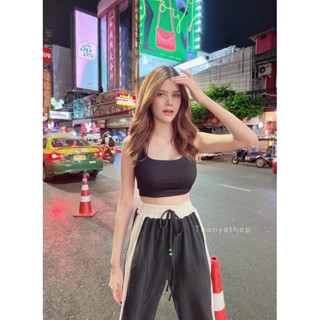 🖤เซ็ตขายาวทูโทนแถบข้าง#thanyatep