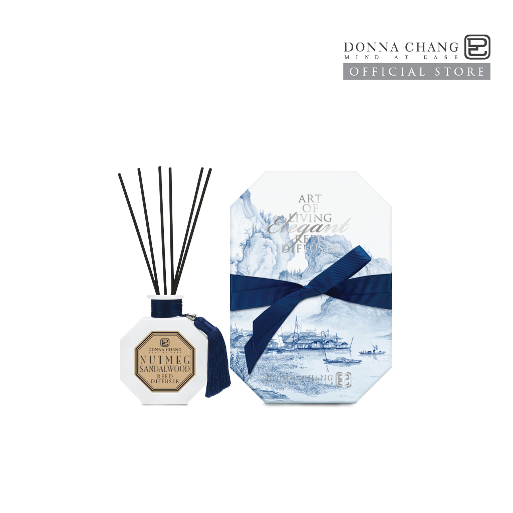 DONNA CHANG Nutmeg Sandalwood Reed Diffuser 100 ml ดอนน่า แชง ก้านไม้หอมกระจายกลิ่น น้ำหอมปรับอากาศ ก้านไม้หอม