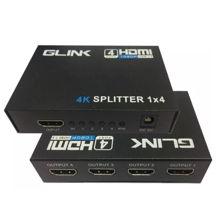 ✅ มาตรฐาน GLINK GLSP-013 4K HDMI SPLITTER 1: 4 PORT 1080P แยกจอ 4 จอ สำหรับผู้ที่ต้องการใช้งานอุปกรณ์มากกว่า ตัวแยกสัญญา