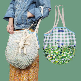 Reversible ใช้ได้ 2 ด้าน กระเป๋าถัก กระเป๋าตาข่าย mesh bag / shopping net bag กระเป๋าช้อปปิ้ง ถุงตาข่ายช้อปปิ้ง