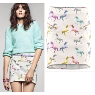 UNICORN MINI SKIRT กระโปรงสั้น ลายยูนิคอร์น