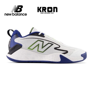 New Balance รองเท้าเทนนิสผู้ชาย Fresh Foam X CT-Rally (2E) Wide | White/Marine Blue/Thirty Watt/Black ( MCHRALW1 )