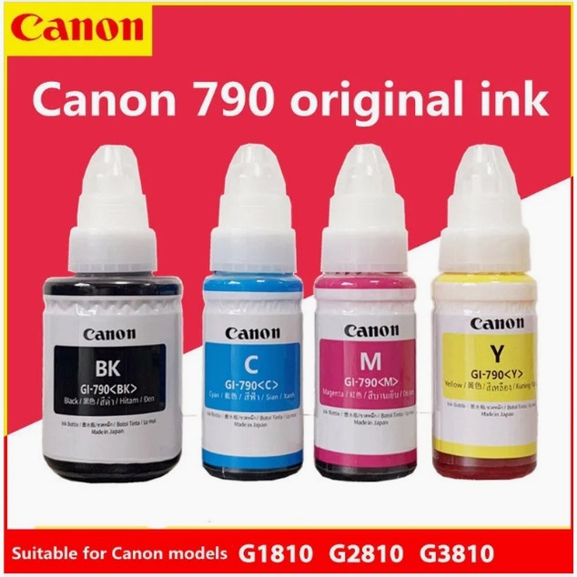 "หมึกเติมแท้ Canon GI-790 ใช้กับเครื่อง Canon รุ่น G1000/1010/2000/2010/3000/3010 Series "（สามารถออกใบเสร็จรับเงินได้）