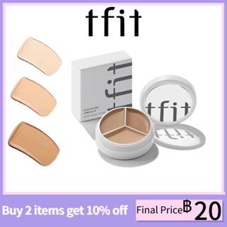 Korea TFIT Tri-color Concealer Covers Spots Acne Marks Dark Circles