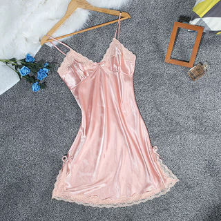ชุดนอนไม่ได้นอน 🌜ชุดนอนแบบกระโปรง 👗ชุดนอน ชุดนอนถูกๆ คุณภาพดี สวมใส่สบาย （H1001)