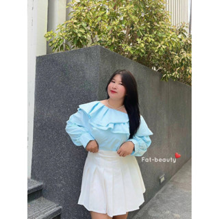 🎈Plussize เสื้อคนอ้วน🎈 🌷 Freesize อก 40-50" ยาว 22"