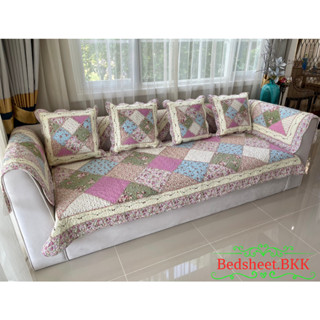 Bedsheet.BKK พรมปูโซฟา วินเทจ 70x70cm ถึง 160x210cm มีปุ่มกันลื่นด้านหลัง ซักปั่นเครื่องได้ รหัส0971.