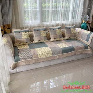 Bedsheet.BKK พรมปูโซฟา วินเทจ 70x70cm ถึง 160x210cm มีปุ่มกันลื่นด้านหลัง ซักปั่นเครื่องได้ รหัส0971.