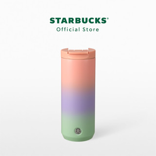 Starbucks Stainless Steel Gradient Pink Purple Green Tumbler 12oz. ทัมเบลอร์สตาร์บัคส์สแตนเลสสตีล ขนาด 12ออนซ์ A11143971