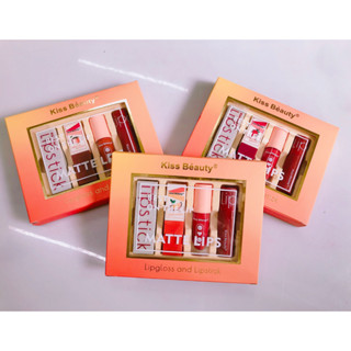 Kiss Beauty Best On The Lip Matte Lipstick Lipgloss Set