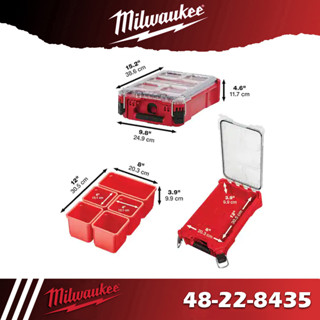 Milwaukee Packout 48-22-8435 กล่องใส่เครื่องมือ มีกล่องด้านใน