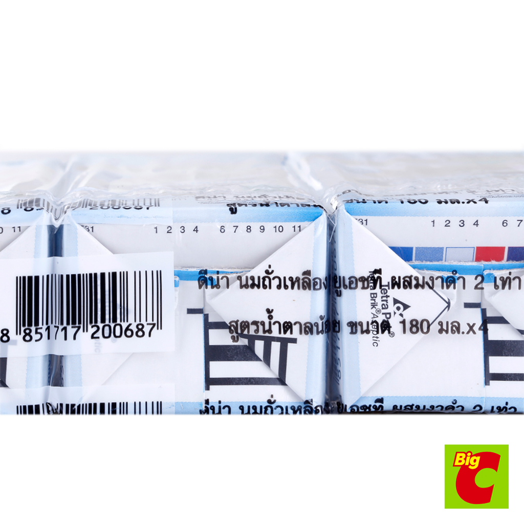 [สั่งซื้อขั้นต่ำ 2 ชิ้น] ดีน่า นมถั่วเหลืองยูเอชที ผสมงาดำ 2 เท่า สูตรน้ำตาลน้อย เจ 180 มล. X 4 ชิ้น - รูปที่ 6