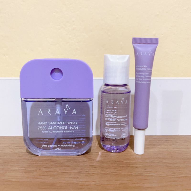 set3ชิ้น Araya ผลิตภัณฑ์ดูแลจุดซ่อนเร้น