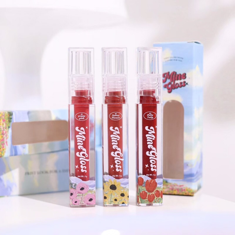 🍒 ลิปจีวาน่า / ลิปบาล์มดอกไม้ 💘 : จีวาน่า ลิปกลอสเนื้อละมุน สีติดชัดทน  G.vana mine glos