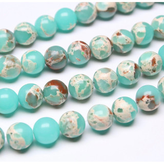 Shoushan Stone, Aqua Terra Jasper, Smooth Round Sea Aqua Beads 4mm 6mm 8mm 10mm Full Strand , Wholesale