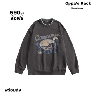 เสื้อแขนยาวสีเทาสกรีนลายคุณภาพ