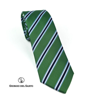 Giorgio Del Sarto Necktie 7.5 cm Green with Fabric Texture เนคไทสีน้ำเขียวมีเท็กเจอร์