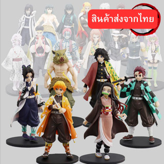 ดาบพิฆาตอสูร เตรียมส่งของ โมเดล ไยบะ ดาบพิฆาตอสูร Demon slayer ครบเซ็ต​ ตัวเอก 6ตัว งานสวย งานเนียน ความสูง 15 cm โมเด