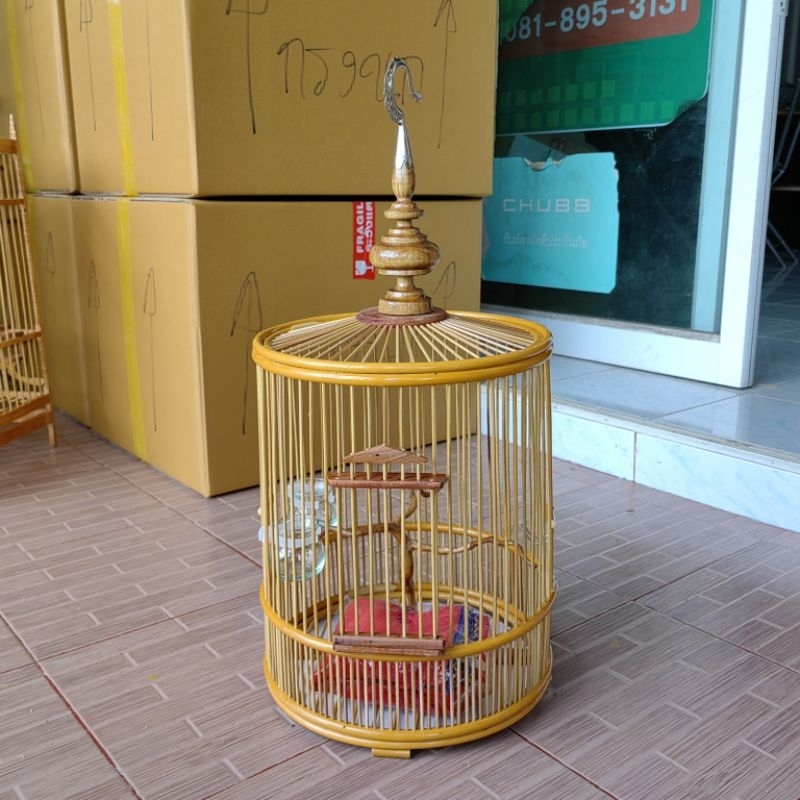 กรงกลมหวายเทียมกระป๋องรากไม้นับดอกขนาด10นิ้ว พร้อมอุปกรณ์ครบชุด(หัวธรรมดา)ค่ะ