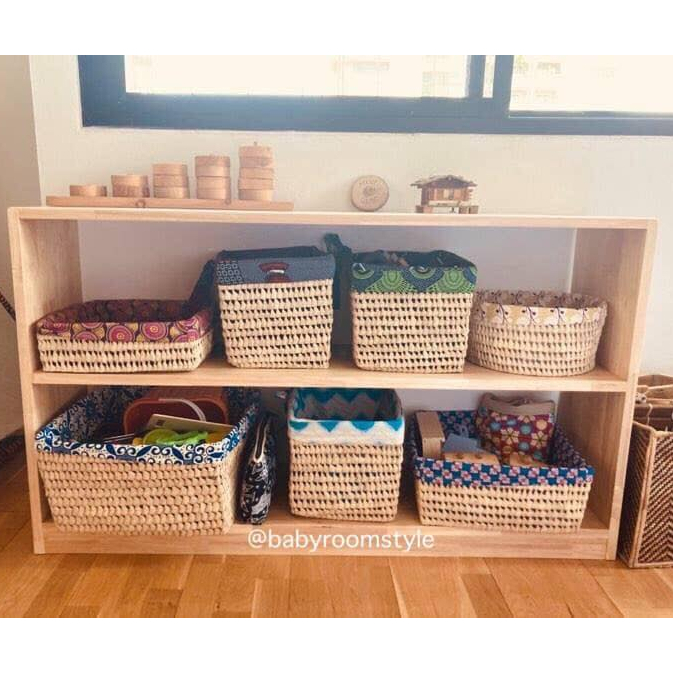 ชั้นวางของเล่นเด็กไม้แท้ 3 ชั้น Montessori Shelf