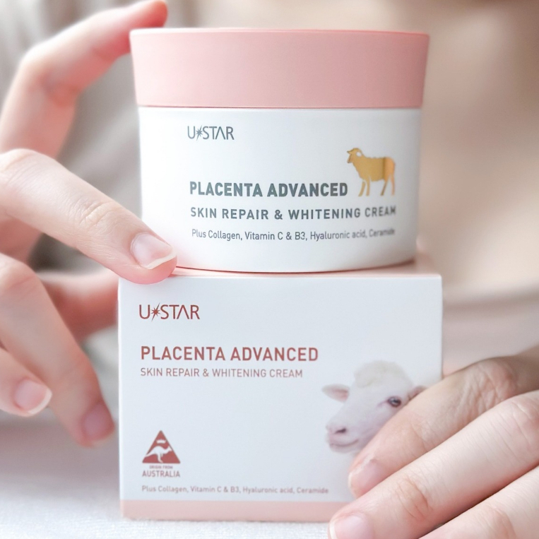 USTAR PLACENTA ADVANCED SKIN REPAIR & WHITENING CREAM ครีมรกแกะยูสตาร์ สารสะกัดจากออสเตรเลียเพื่อผิว
