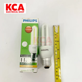 Philips Essential หลอดประหยัดไฟ 2U ขนาด 5W 8W 11W 14W เกลียว E27 **กล่องอาจเก่าบ้าง**