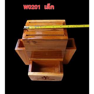 W0201 เสียบมีด ที่เสียบมีด งานไม้สัก เคลือบน้ำมันเพื่อยืดอายุการใช้งาน สำหรับเก็บมีดให้เป็นระเบียบ มีให้เลือก 2 ขนาด