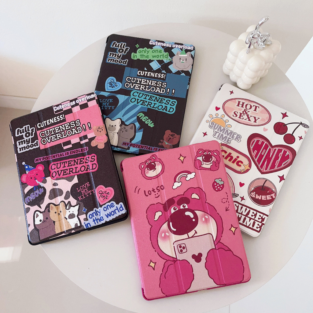 เคสสำหรับไอเเพทหลังใส+สติกเกอร์ mini12345 mini6 pro9.7 air1 air2 10.2 air3 10.5 air4 10.9 gen7 gen8 gen5 gen6