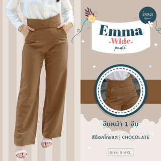 (เฉพาะในไลฟ์สด)Emma wide Issa Apparel กางเกงทรงกระบอกใหญ่ จีบหน้า 1 จีบดีเทลด้วยขอบปกด้านหน้า ทรงเก๋ดูแพง