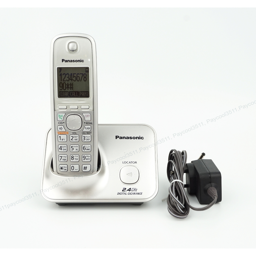 โทรศัพท์บ้านไร้สาย โทรศัพท์ไร้สาย Panasonic KX-TG3711BX มีจอ LCD 1.8" รุ่นใหม่ มือ 2 สีบรอนด์เทา