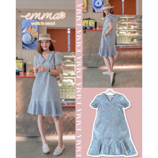 🌈🌿🌸🌼🌺💙💖🇰🇷Jeans Floral Collar Dress