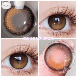คอนแทคเลนส์ รุ่น Mini New York / Mini NewYork สีเทา/ตาล Gray/Brown มีค่าสายตา (0.00)-(-10.00)