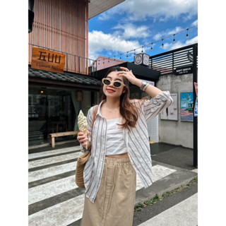 Lissy Shirt เสื้อเชิ้ตลายทางผ้าฝ้ายญี่ปุ่น : everydaylookk store