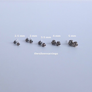 silver 925, ต่างหูเงินแท้ : ตะกร้อดำ