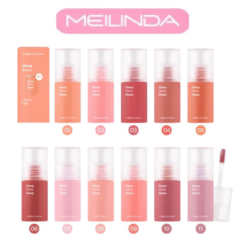 MEILINDA EXTRAORDINARY DEWY BLUSH MC 5092 เมลินดา เอ็กตร้าออดินารี่ ดิววี่ บลัช บลัชออน เนื้อครีม เนื้อลิควิดd